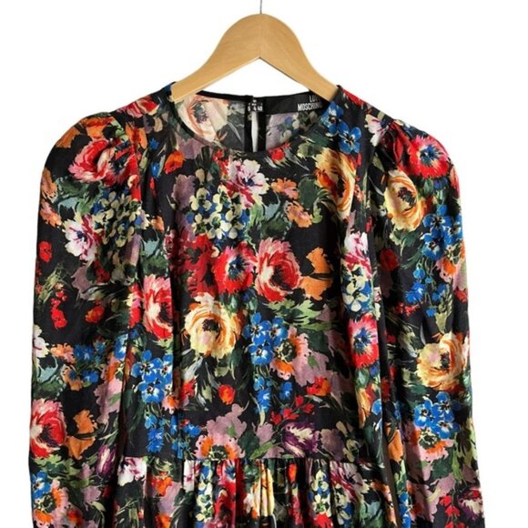 Love Moschino Dress US 4 Floral Long Sleeve Printed Dress - Picture 3 of 12